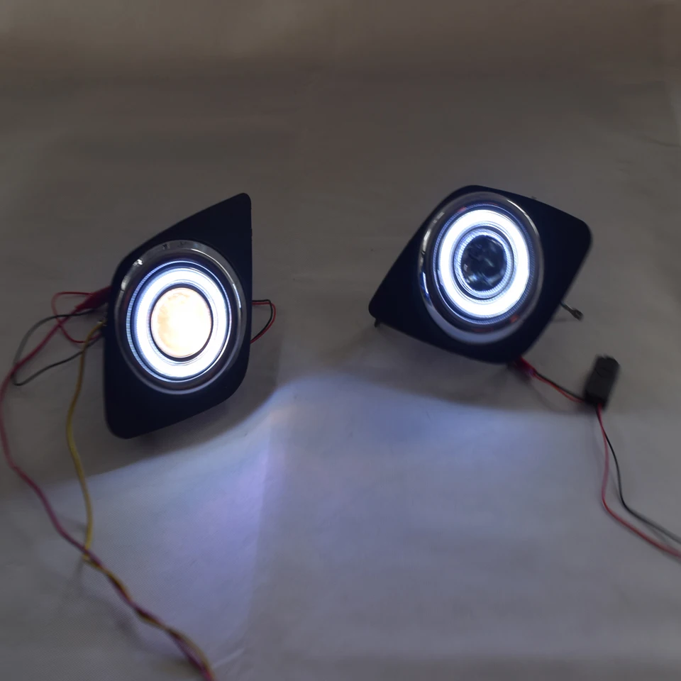 LED DRL Car Lights Daytime Angel Eyes Light For Toyota RAV4 RAV-4 2009 - 2011 Halogen / Xenon Fog With Projector Lens | Автомобили и