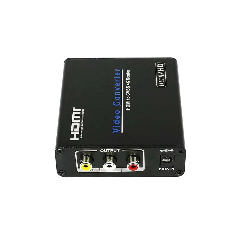 

AM960 4Kx2K HDMI to AV Converter Video Converter HDMI to CVBS AV 4K o Extractor FL/FR Digital Analog Adapter EU Plug