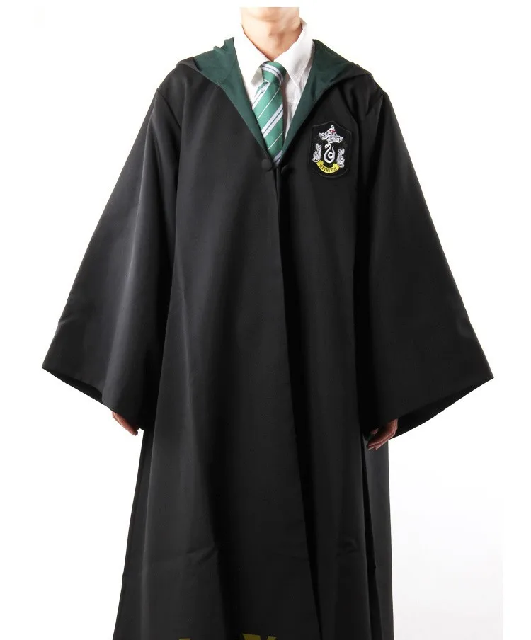 halloween costume for children girl men women slytherin robe cloak wizard magic school uniform granger cosplay free global shipping