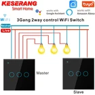 Настенный смарт-переключатель TuyaEwelink, 3 банды, двухстороннее интеллектуальное Беспроводное Wi-Fi сенсорное управление, таймер, голосовое управление Alexa, Google Home
