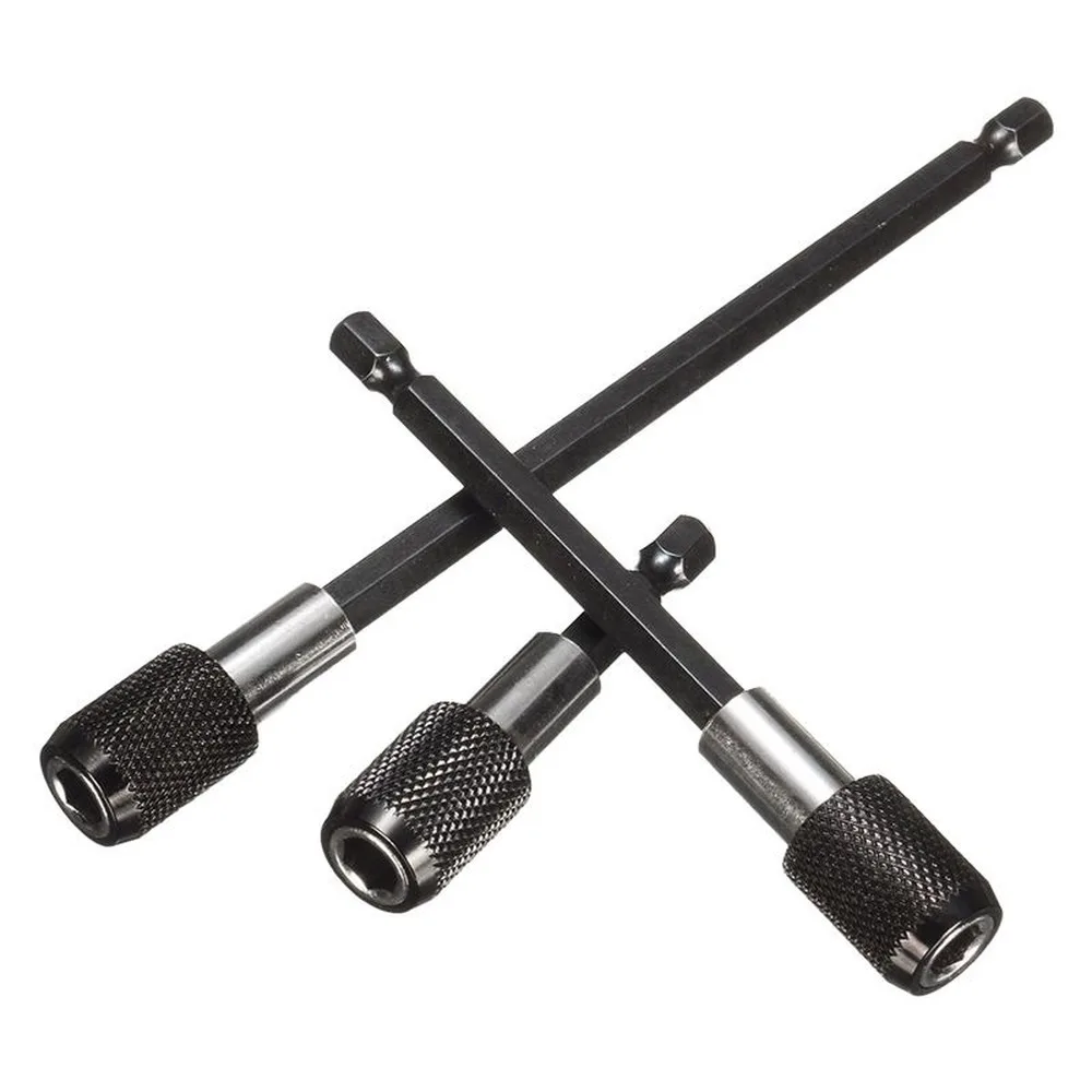 

1/4 Inch Hex Shank Quick Release Screwdriver Magnetic Bit Holder with Adjustable Collar Extension Bar 60mm 100mm 150mm