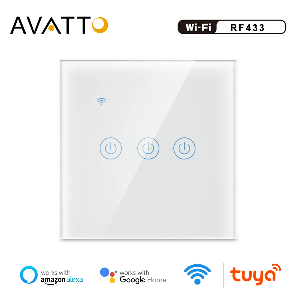 Умный светильник ель света AVATTO с Wi Fi и RF433 настенный выключатель дистанционным