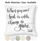 Чехол-наволочка из хлопка и льна с надписью когда вы не сможете бросить шансы