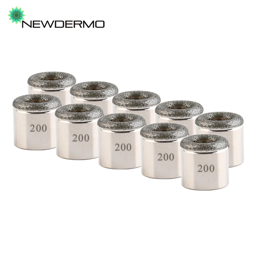 

NEWDERMO 10pcs 200# Diamond Microdermabrasion Tips for Exfoliating Skin rejuvenation Dermabrasion Beauty Salon Machine Wands