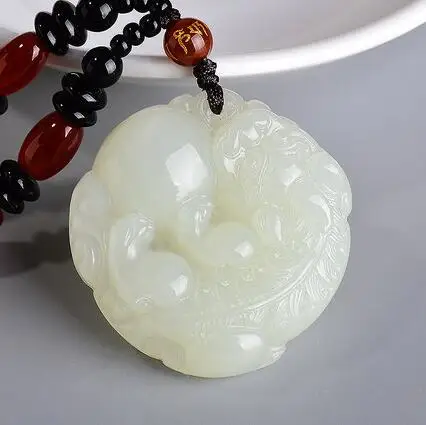 

ожерелье wisiorki Pixiu jade pendant men and women Factory direct sales of natural Xinjiang Hetian jade designer charms