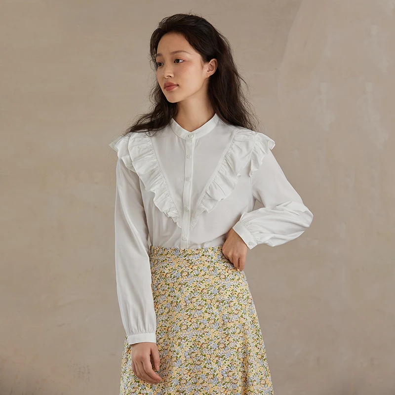 INMAN Осенняя винтажная рубашка в стиле ретро женская элегантная официальная