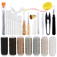 lmdz leather sewing upholstery repair kit with sewing awl seam ripper hand stitching thread tools for professionals leather diy