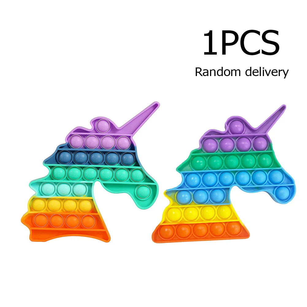 

Push Bubble Fidget Toys Desktop Fun Ice Cream Shaped Silicone Children Adult Stress Reliever Squeeze Board Game Dropshipp