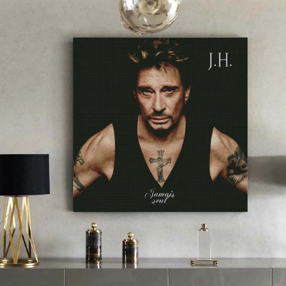 

Johnny Hallyday 5d Diamond Painting Full Square/Round Drill France Singer Embroidery Cross Stitch Decoration Home Crafts