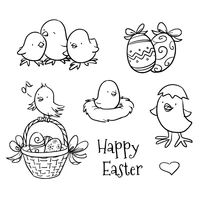 zhuoang lovely easter chick eggs clear stamps for diy scrapbookingcard makingalbum decorative silicone stamp crafts