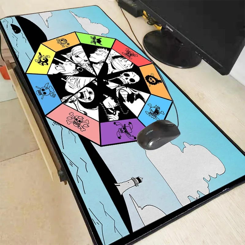 

MRGBEST Anime One Piece Extra Large Gaming Computer Mouse Pad Mat Locking Edge Speed Mousepad Keyboard Desk Mat Natural Rubber
