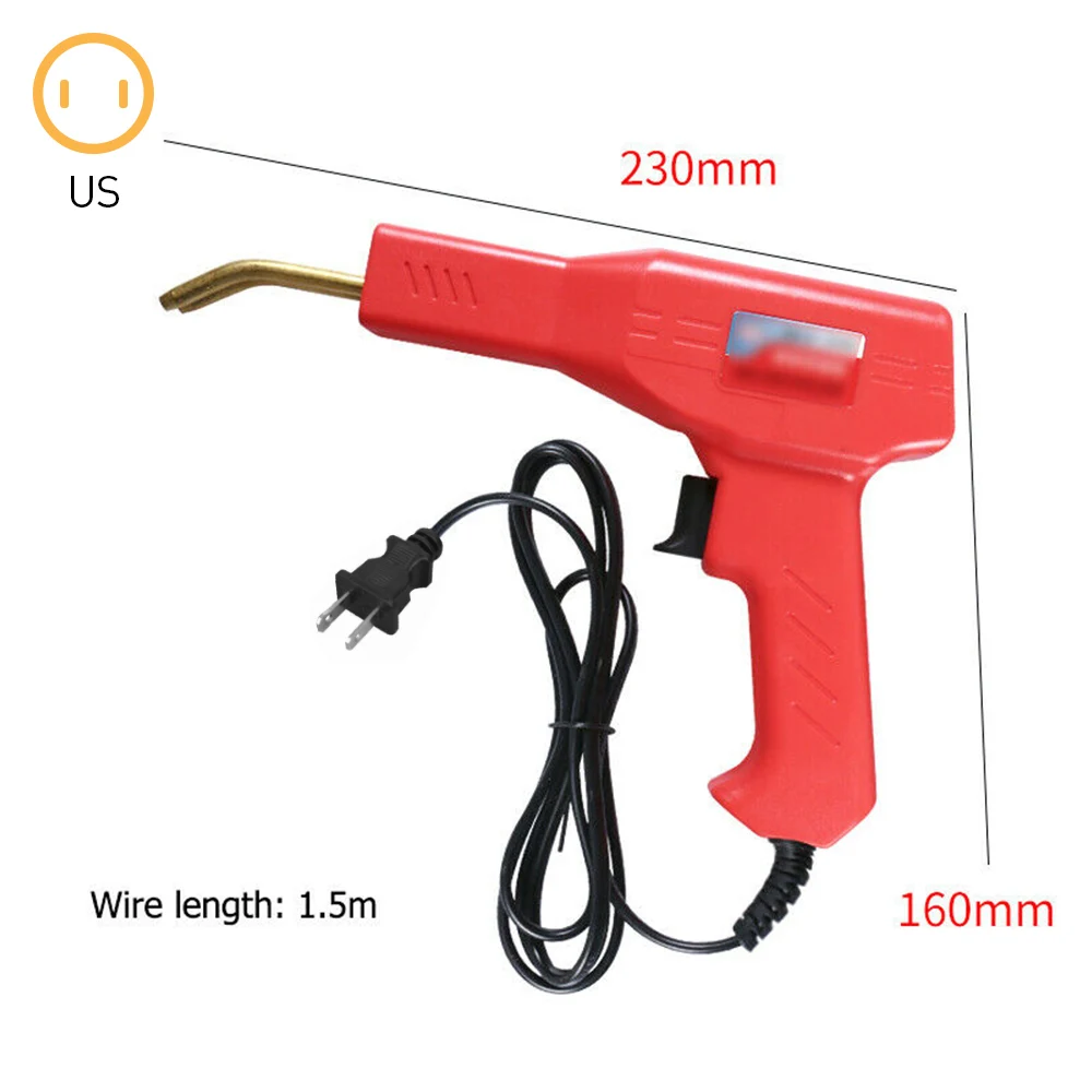 

Plastic Welder Set US 50W Hot Stapler Repair Tool Kit with 200 Staples Plier Welding for Headlight Car Bumper Dashboard