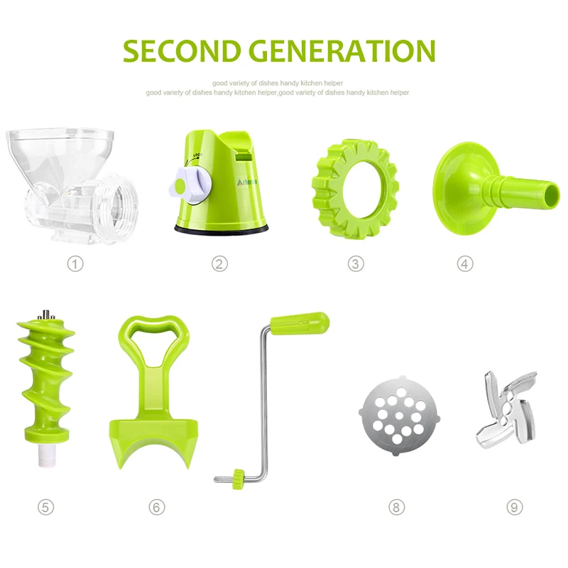 

2020 Household Multifunctional Small Manual Stainless Steel Blade Meat Grinder Sausage Stuffer