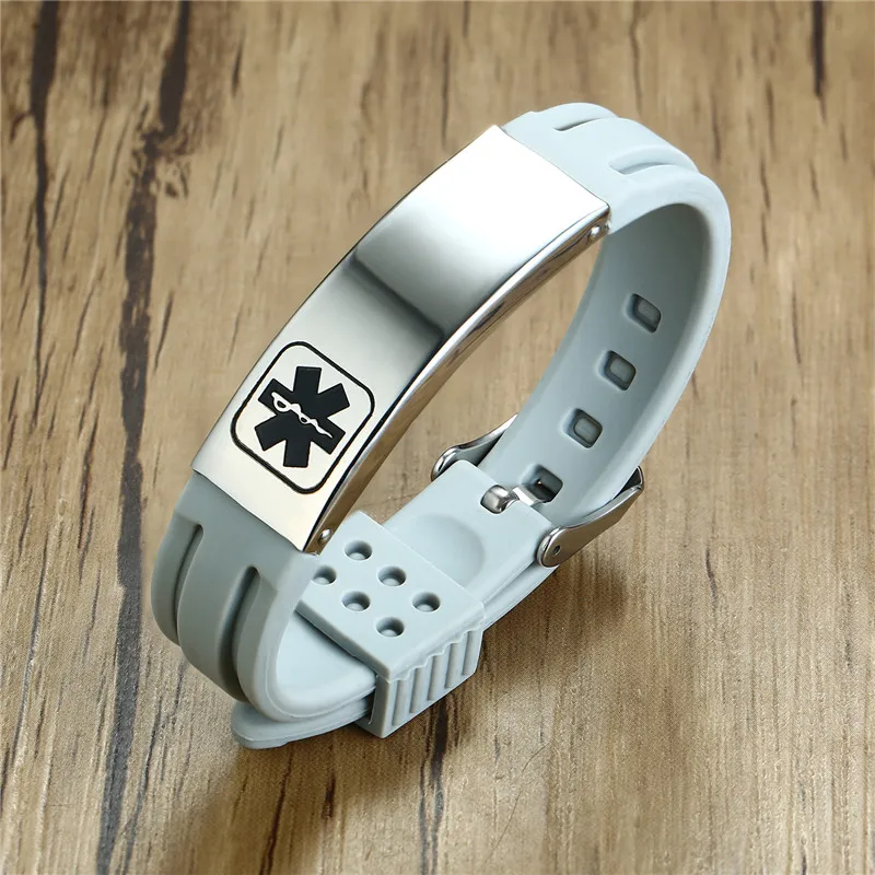 LETAPI резиновый брендовый силиконовый браслет для мужчин Регулируемый