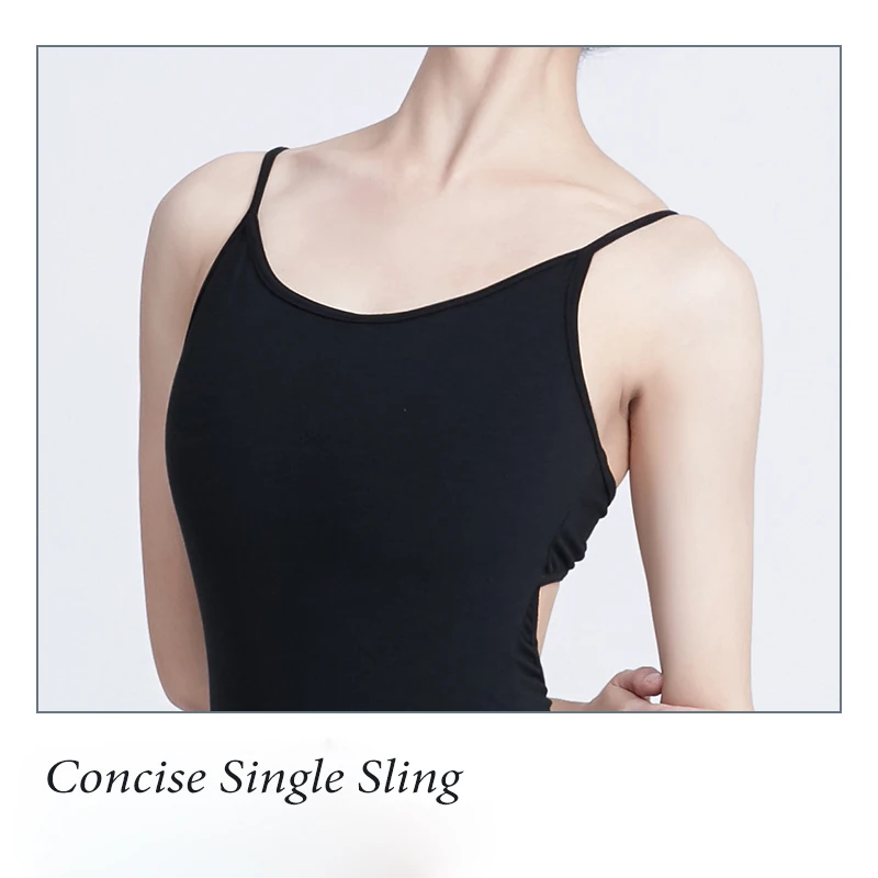 Женская майка трико балетная танцевальная одежда боди камзол на тонких бретелях