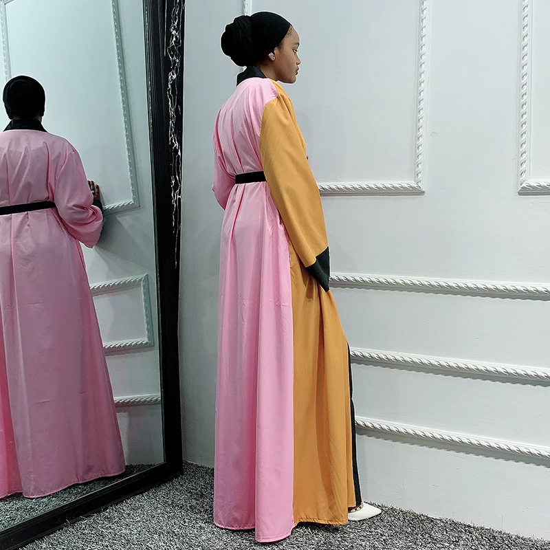 Женское кимоно контрастной расцветки Siskakia в арабском стиле для Ближнего