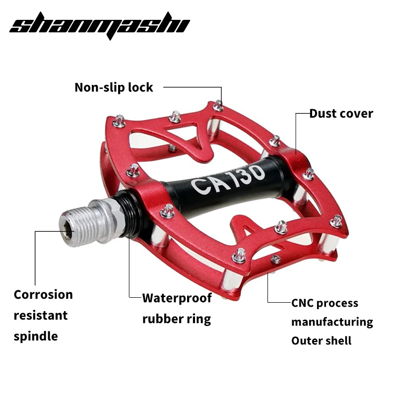 Велосипедные педали SMS нескользящая широкая прочная педаль из алюминиевого