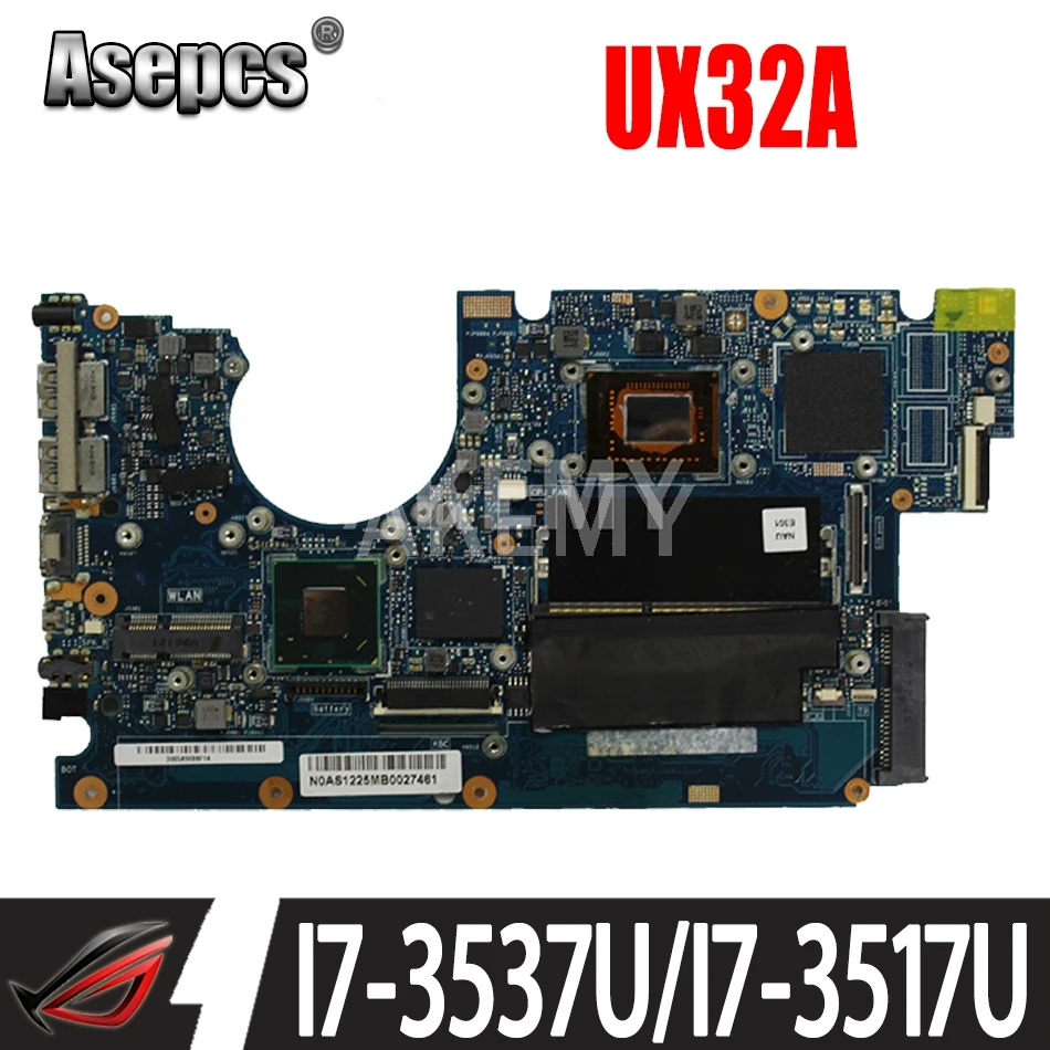 

SAMXINNO For ASUS UX32A Laotop Mainboard UX32VD UX32V UX32A 90R-NYOMB1900Y Motherboard with 2G RAM I7-3537U/I7-3517U 24G SSD