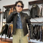 ФЛУОРЕСЦЕНТНОЕ описание! Азиатский размер, супер качество, натуральная японская лошадиная кожа, стильная куртка