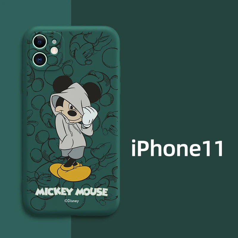 

Disney Mickey Minnie Stitch All-inclusive Soft Case for iPhone 11 Pro Max XR XS Max 7 8 Plus X SE Full Body Phone Back Cover