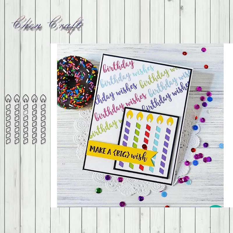 

Candles Confetti Cuts metal cutting dies Scrapbook paper craft knife mould blade punch stencils die 2019 NEW