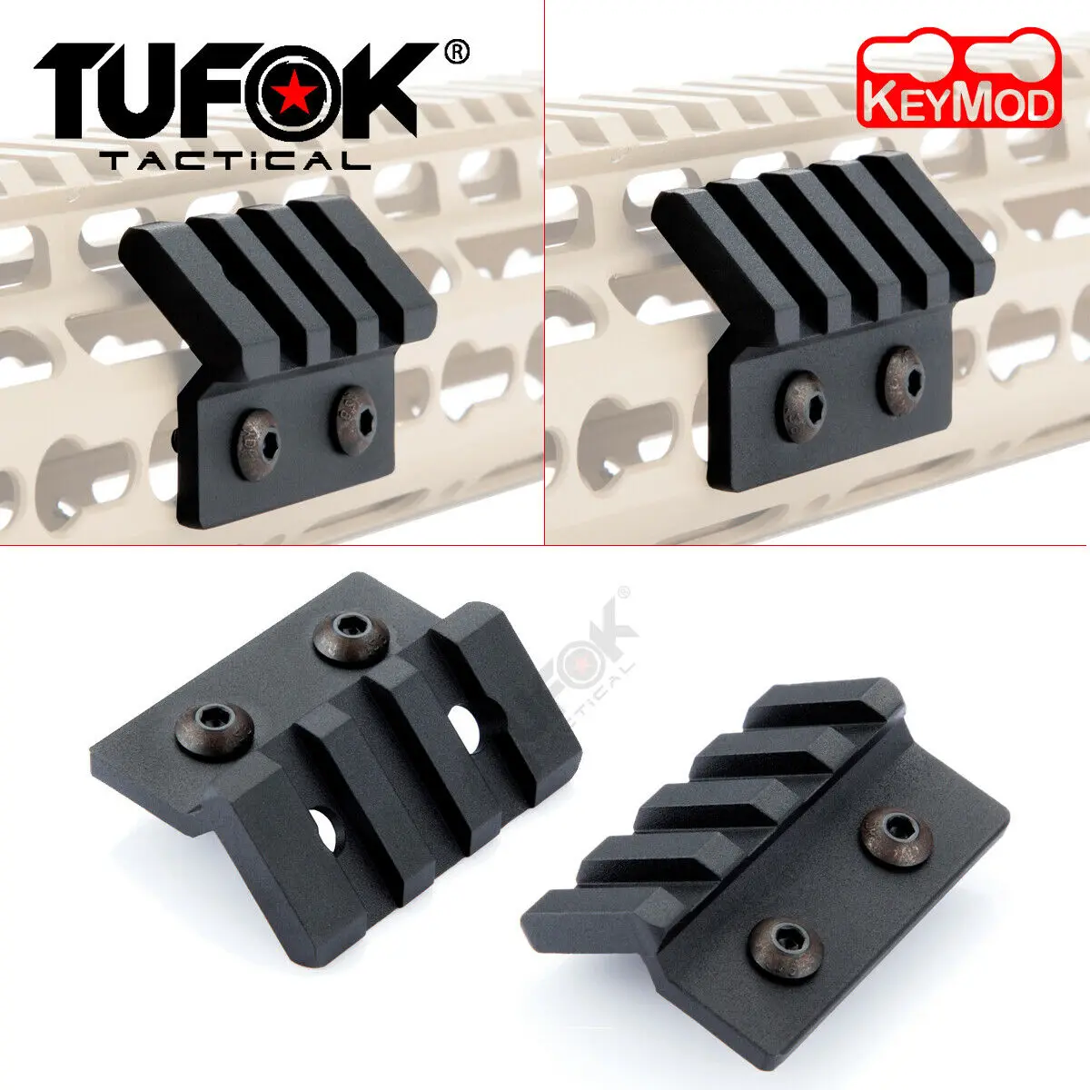

Аксессуары для охоты Tufok Keymod офсетный фонарик Picatinny Weaver Airsoft аксессуары 3 слота 4 слота рельсовое крепление для охоты