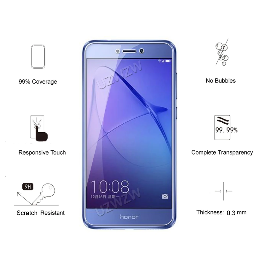 Закаленное защитное стекло для Honor 8 Lite Premium 2.5D 0 26 мм | Мобильные телефоны и