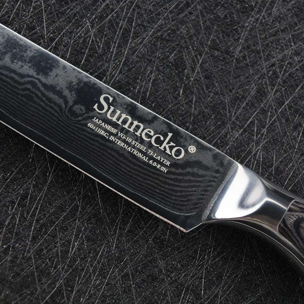 SUNNECKO 3 шт. набор кухонных ножей шеф-повара нож для нарезки овощей дамасский