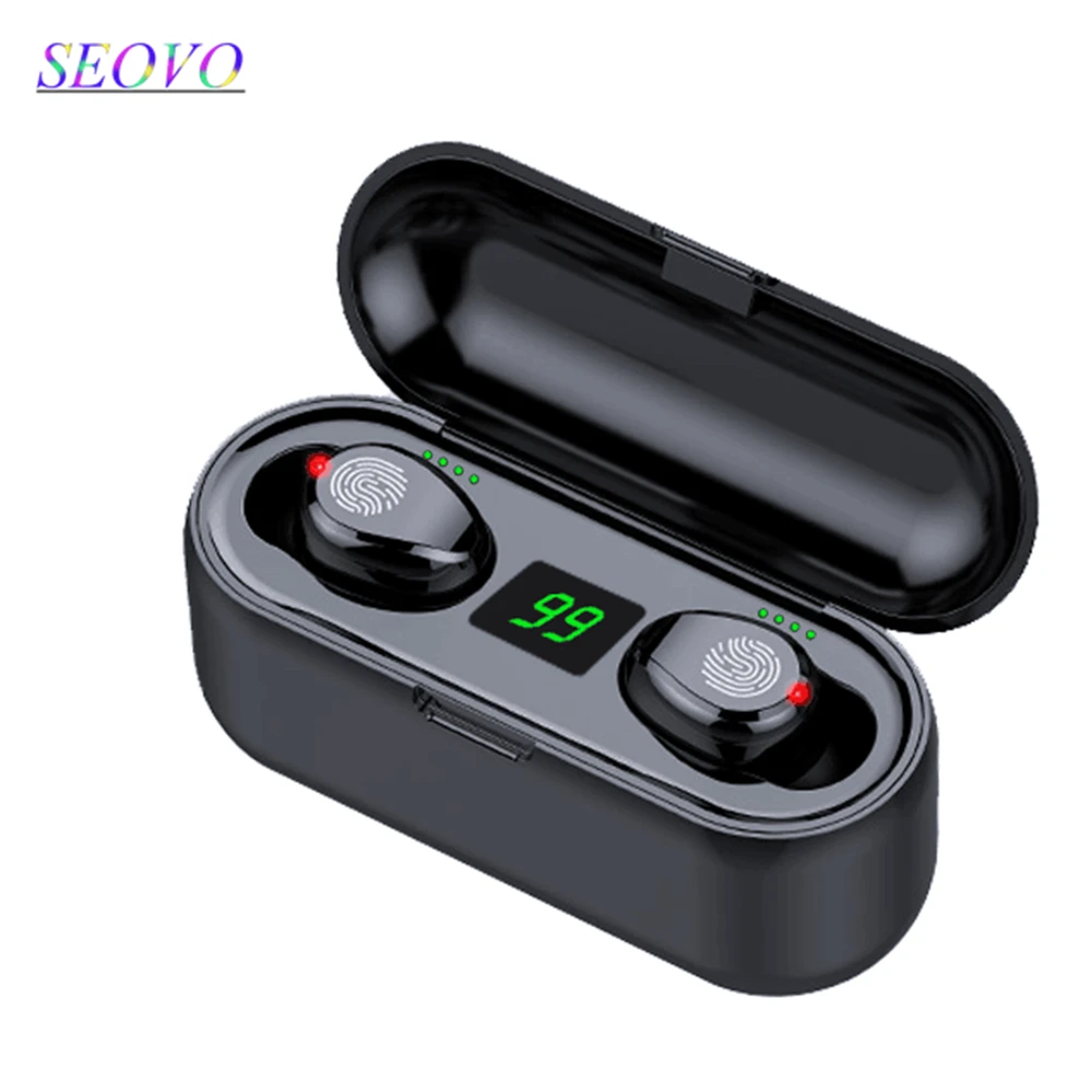 Seovo 2000 мА/ч bluetooth наушники зарядное устройство power bank цифровой дисплей 8D стерео