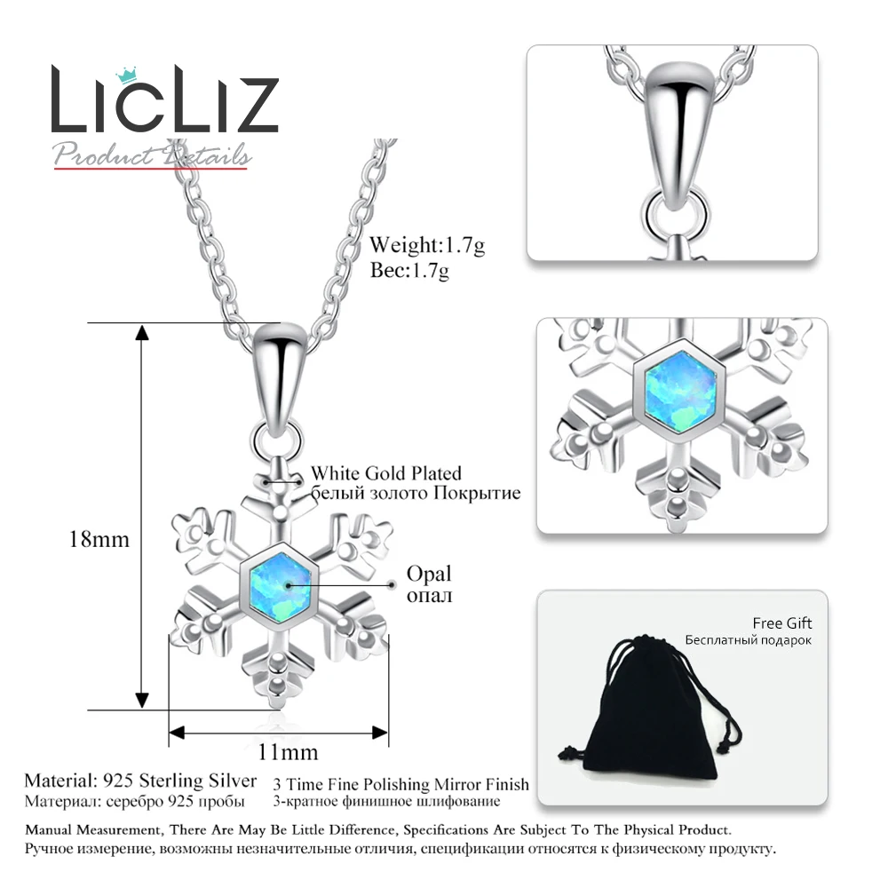 Женское ожерелье из серебра 925 пробы с натуральным голубым опалом|pendant for
