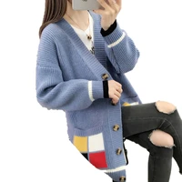 2021 autumn new long oversize knitted cardigan for women fashion sweater coat loose jumper casual long sleeve top female