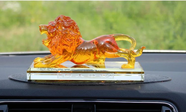20CM LARGE # OFFICE HOME CAR SHOP EFFICACIOUS FENG SHUI TALISMAN PROTECTION MONEY DRAWING 3D CRYSTAL LION SCULPTURE ART STATUE | Дом и сад