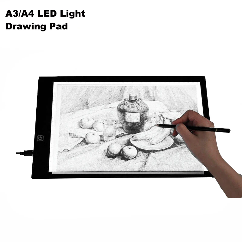 Ultra Thin A3 A4 LED Light Pad Artist Box Table Tracing Drawing Board Diamond Painting Embroidery Tools | Электроника