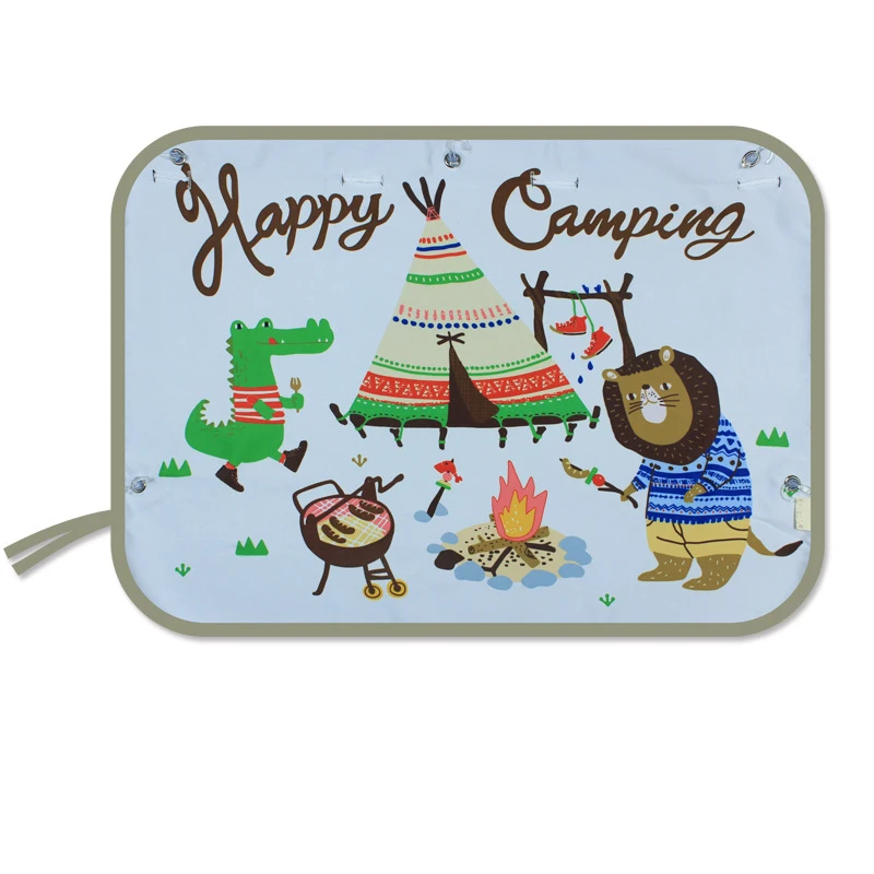 

Car Window Windscreen Curtain UV Protection Retractable Cartoon Side Adjustable Sunshade Summer Sun Shade Caver Auto Accessories