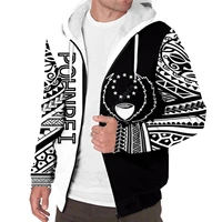 pohnpei polynesian culture retro tattoo 3d printed fleece zipper hoodies men women winter warm double plus velvet jacket coat 01