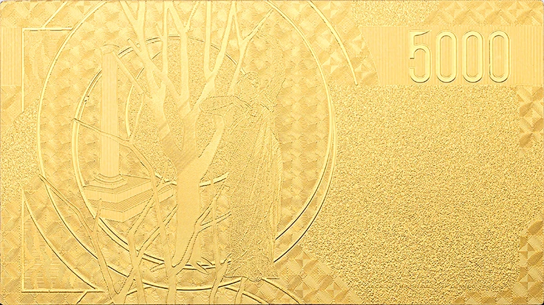 2 шт./компл. 5000 евро 24K Золотая фольга итальянская банка Реалистичная коллекция