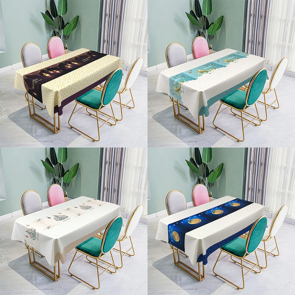 Мусульманская скатерть с принтом ид Мубарак 1 шт. водонепроницаемая