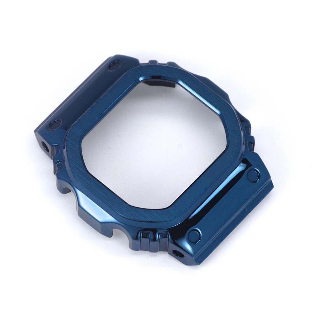 BLUE CASE Синий обновленный набор DW5600 5610 чехол для часов/ободок из нержавеющей стали - Цвет ремешка: BLUE CASE
