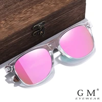 gm brand advanced walnut wood transparent color frames ultralight sunglasses men womens polarized delicate fashion sunglasses