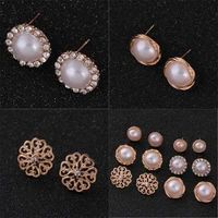 for women stone beads earrings for women earring 6pairs love party vintage crystal pearl