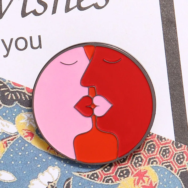 Значок для пар значок брошь на сумку одежду булавка лацкан ювелирное изделие