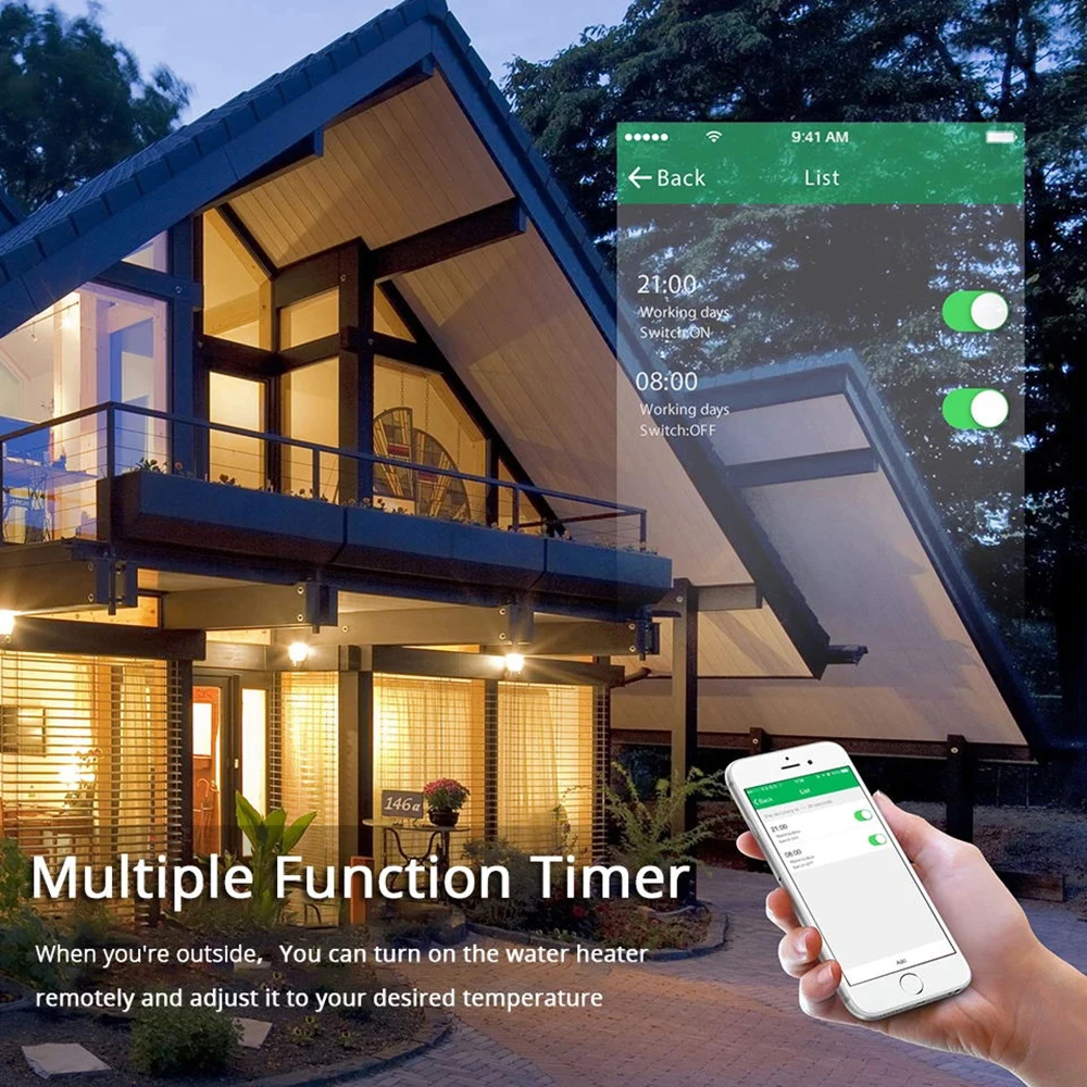 Умный переключатель для водонагревателя с Wi-Fi и сенсорным таймером |