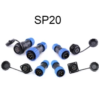sp20 ip68 waterproof connector plug back nutsquaredockingflange screw crimping without welding connector aviation connector