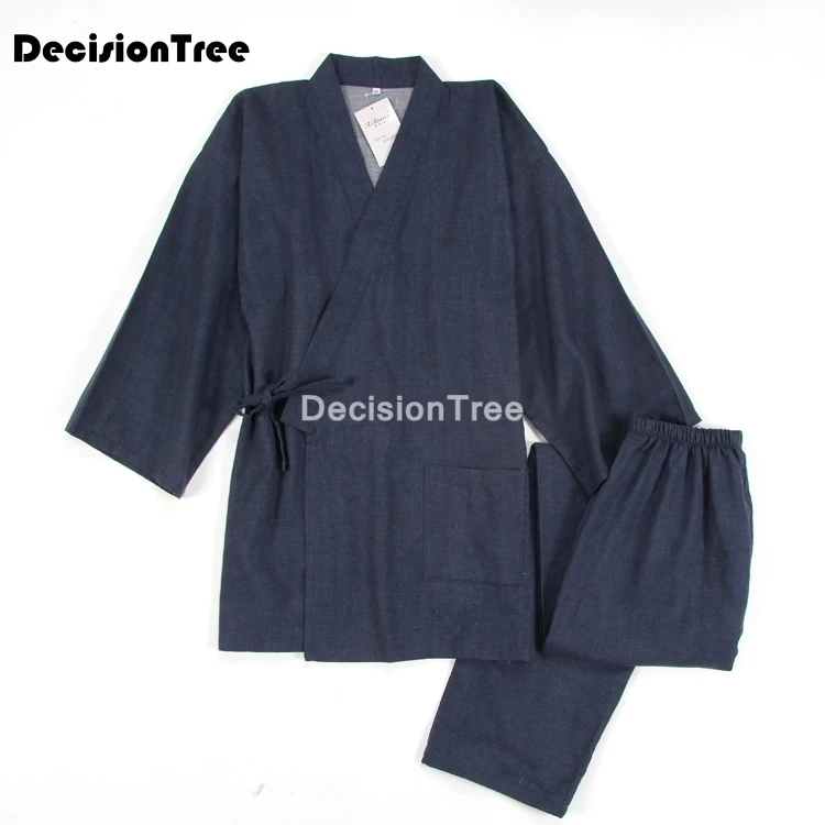 

2021 cotton yukata japanese kimono traditional men's clothing japan pajamas men's sleepwear lounge home clothing suits