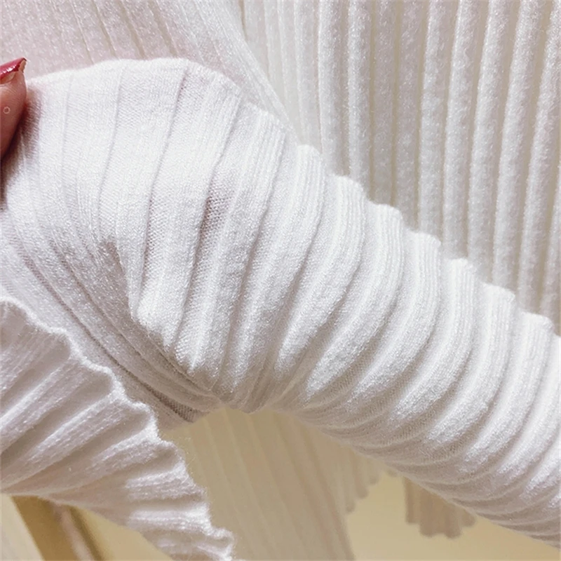 Women Casual Knit Sweater O-Neck Long Sleeve Tops Ladies Slim Solid Inside 2020 Autumn Winter New Clothes | Женская одежда