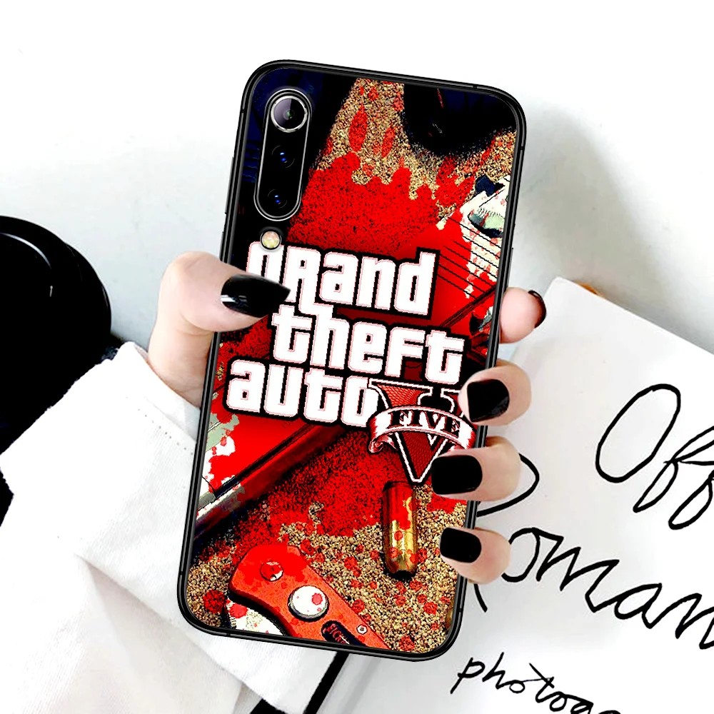

Gta 5 Grand Theft Auto Phone Case For Xiaomi Mi Note 10 A3 9 MAX 3 A2 8 9 Lite Pro Ultra black Cover Soft Shell Trend Waterproof
