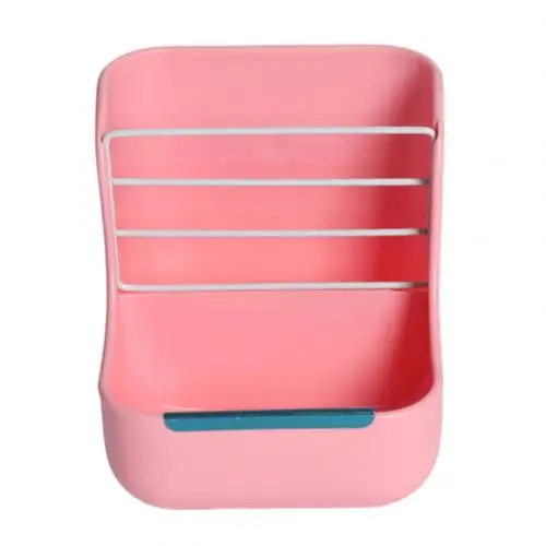 Pink Pet Кролик Хомяк трава устройство для подачи сена рамка подвесная корзина сетка чаша для хранения пищевых продуктов - Цвет: Pink