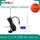 XYWELL 70dB получить W-CDMA 2100 МГц 3G усилитель сигнала мобильного телефона 3G 2100 МГц UMTS Репитер сигнала мобильного телефона сотовый телефон WCDMA усилитель 4g антенна