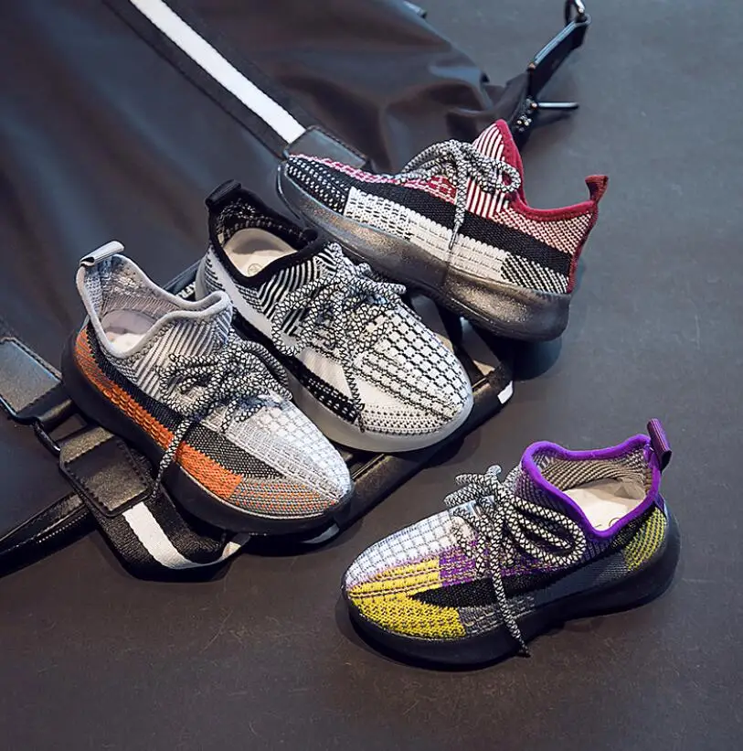 Весенне-летние детские кроссовки спортивная обувь для мальчиков и девочек