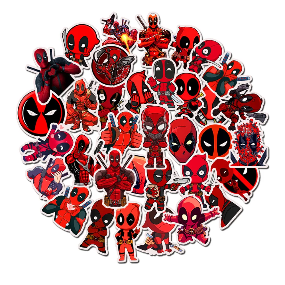 Клещи наклейки Deadpool для бутылок с водой эстетические подростков девочек детей